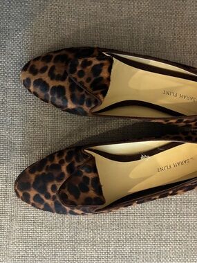 Sarah Flint Leopard-Print Pointed Toe Loafers - Brown & Black
